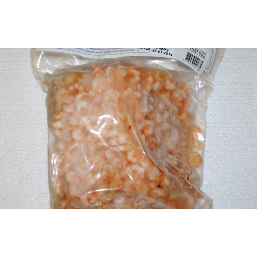 Garnalen heel | 1000 gram | flatpack diepvriesvoer voor vissen