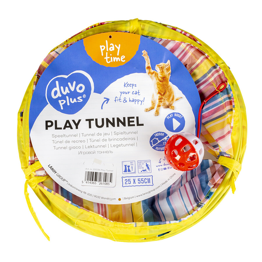 Speeltunnel 55cm geel