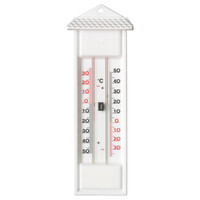 Muurthermometer min-max wit