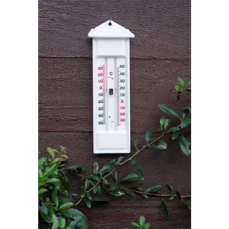 Muurthermometer min-max wit