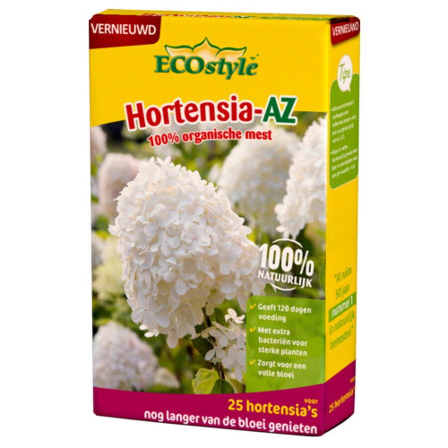 Hortensia-AZ+ - Organische hortensiamest met micro-organismen voor sterke wortels en langdurige bloei