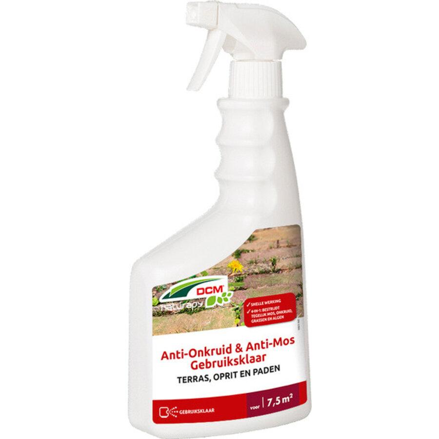 Anti-onkruid Anti-mos terras oprit en paden gebruiksklaar
