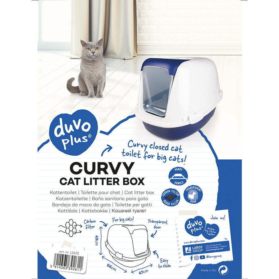 Kattentoilet Curvy Blauw