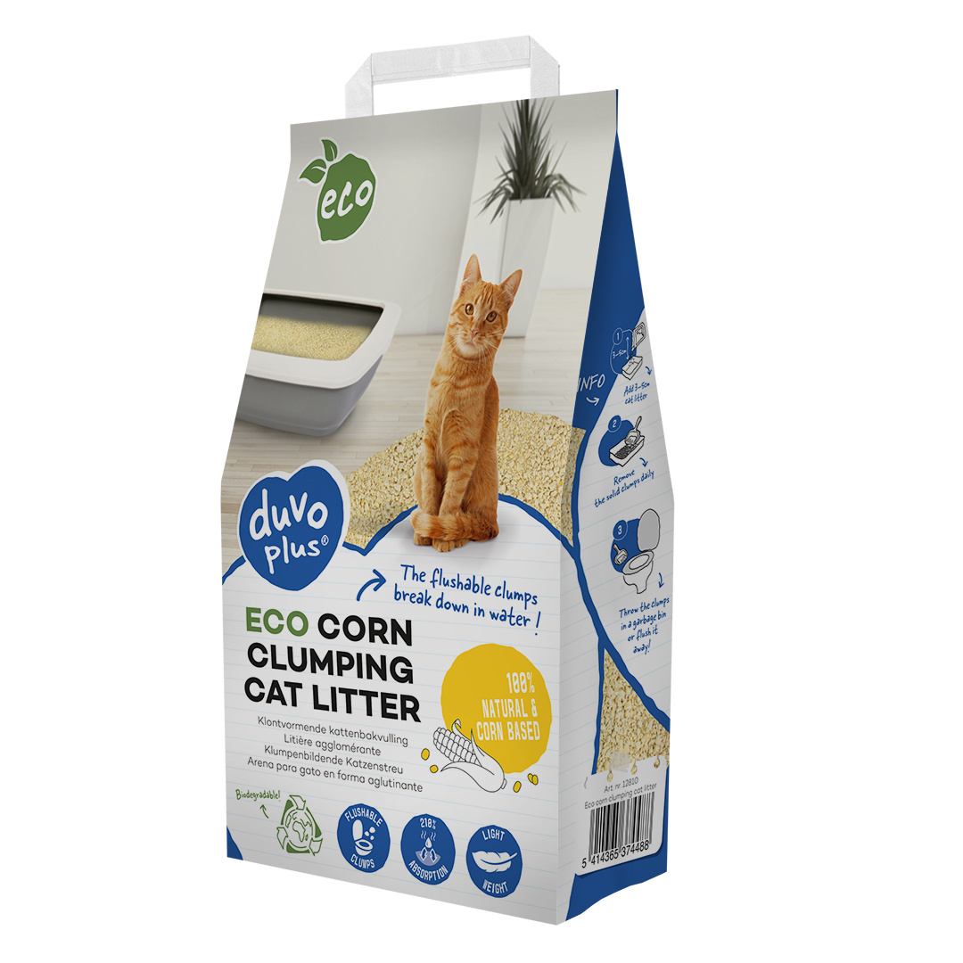 Duvo+ ECO mai?s klontvormende kattenbakvulling 3,5KG/5,73L