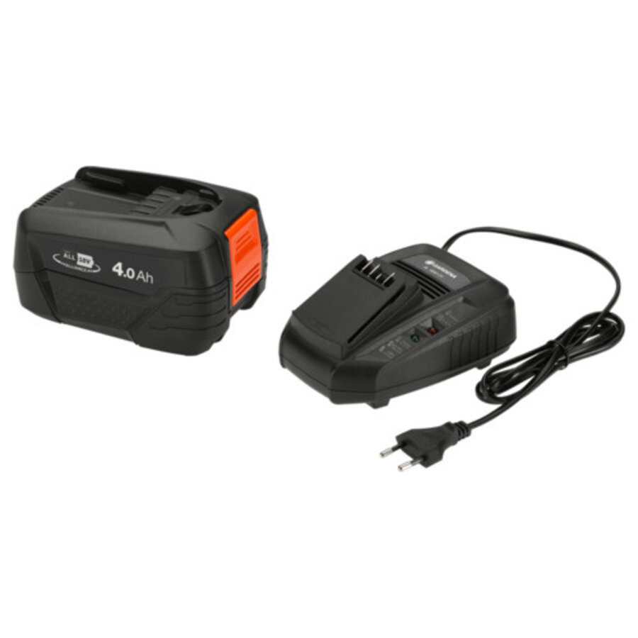 Accu startset P4A QC met 18 V 4,0 Ah accu en snellader