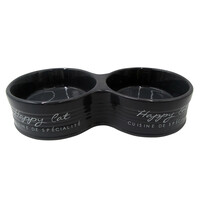 Dubbele eetkom Stone Happy Cat 2x300ML