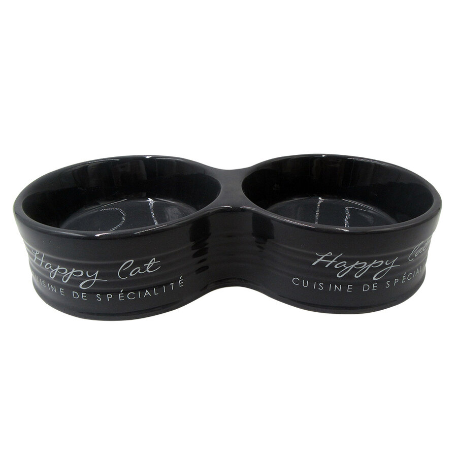 Dubbele eetkom Stone Happy Cat 2x300ML