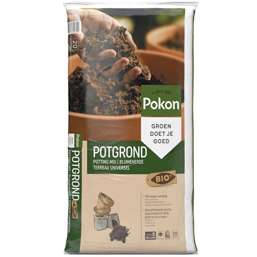 Bio turfvrije potgrond voor binnen- en buitenplanten