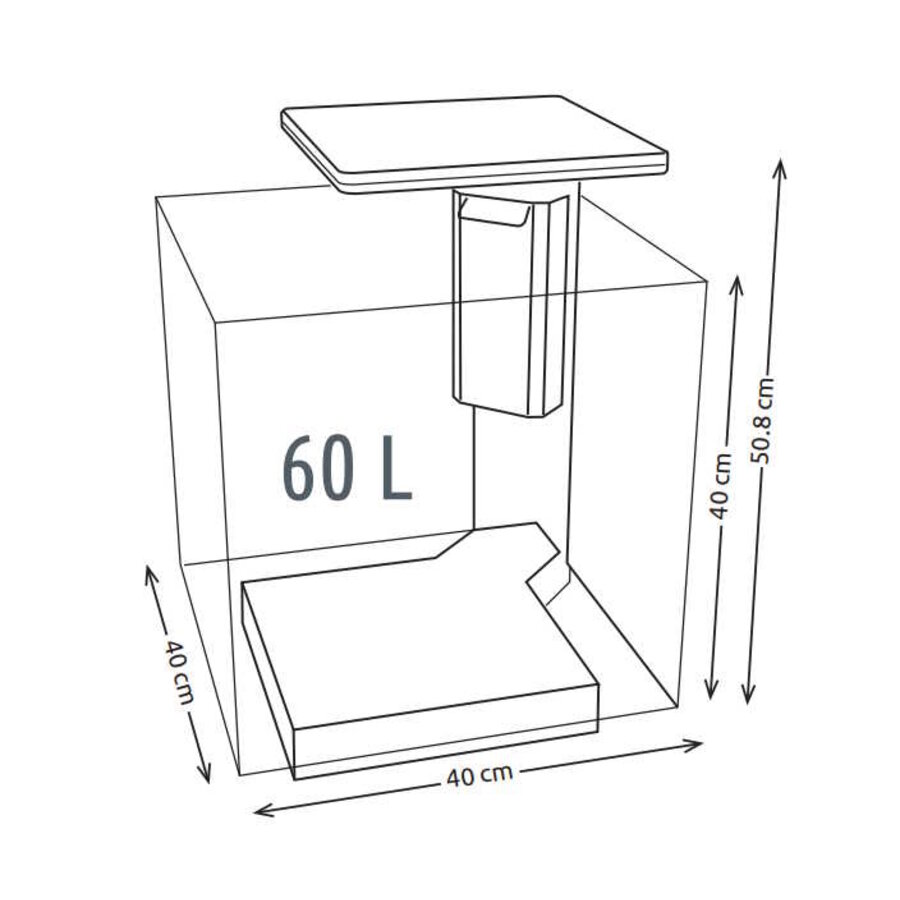 Qubiq 60 Pro | 60L | 40 x 40 x 50,8CM Wit