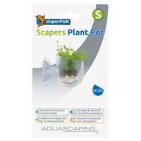 Scapers Plant Pot klein 4 x 4 cm | hangende plantenhouder met zuignap voor aquariumplanten