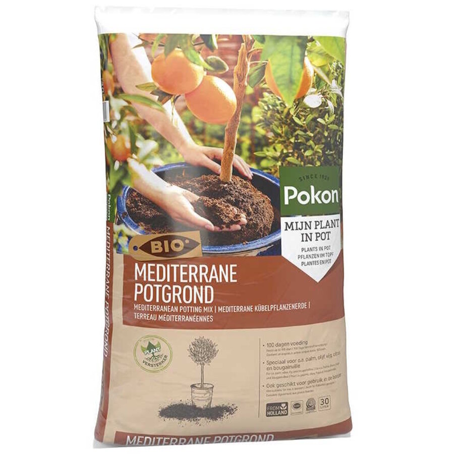 Biologische Mediterrane Potgrond Turfvrij met 100 dagen voeding