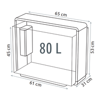 Home 85 | 80L | 63 x 31 x 53CM Wit