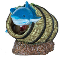 Deco Barrel Shark aquarium- en terrariumornament | schuilplek | 10 x 12 x 12 cm