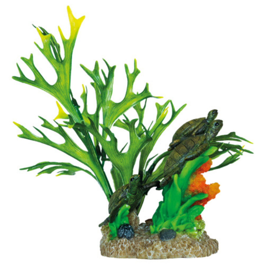 Aquarium ornament schildpad | 14 x 8 x 27 cm | decoratie met schuilplek