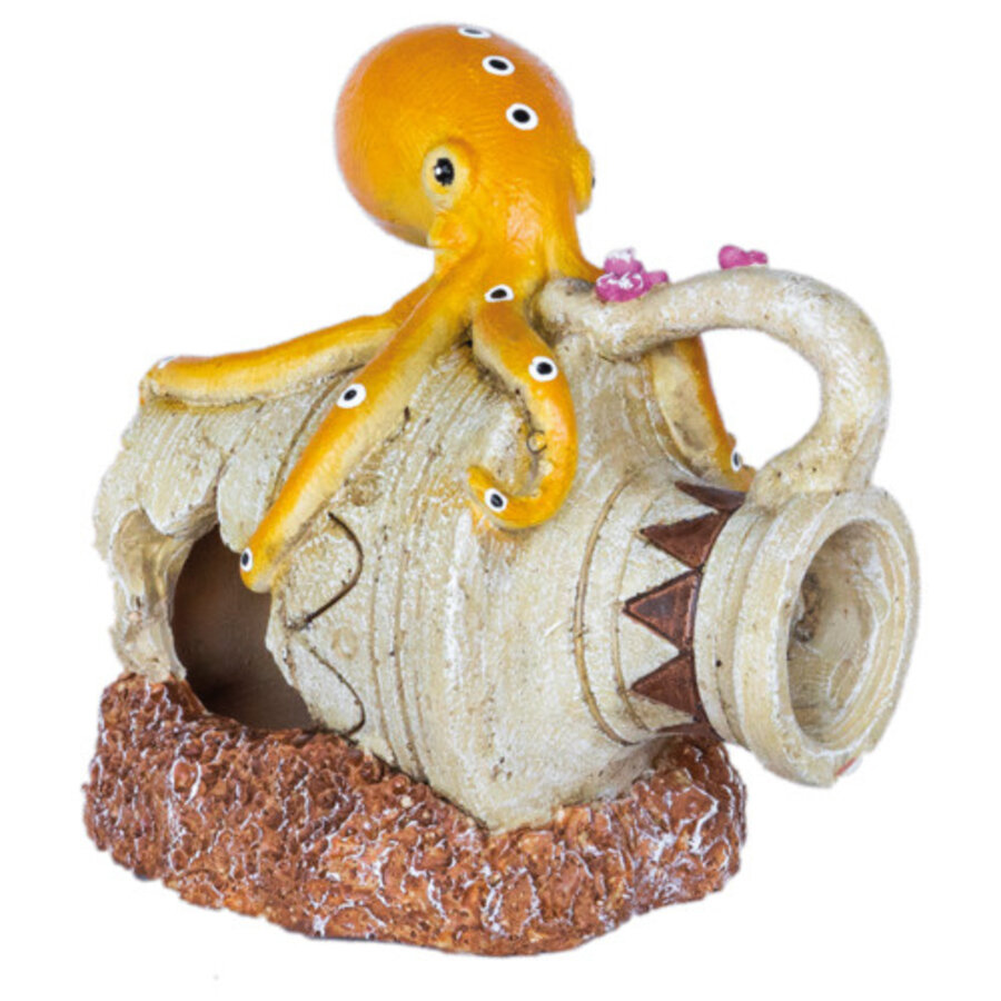 Deco Jar Octopus aquarium ornament | 10 x 16 x 14 cm | decoratie met schuilplaats