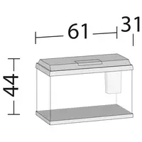 Primo 70 | 70L | 61 x 31 x 44CM Wit