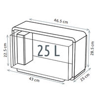 Home 30 | 25L | 46,5 x 25 x 28,5CM Wit