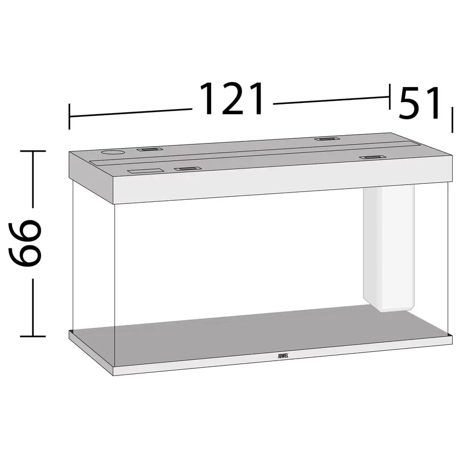 Rio 350 LED | 350L | 121 x 51 x 66CM Wit