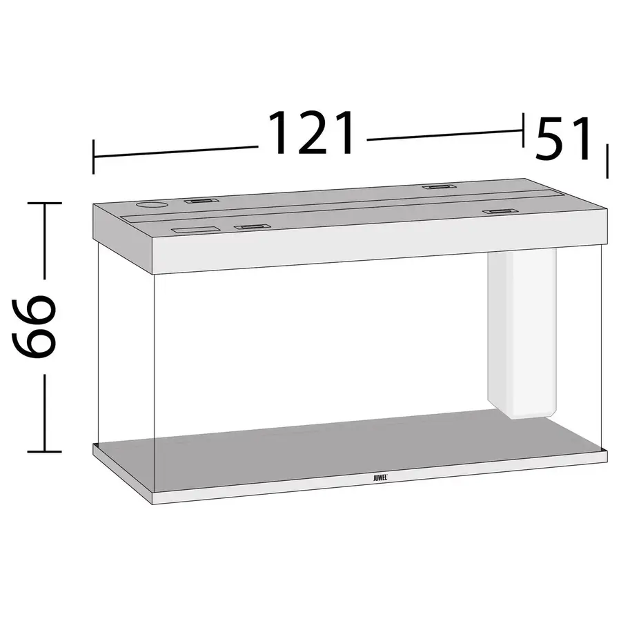 Rio 350 LED | 350L | 121 x 51 x 66CM Grijs