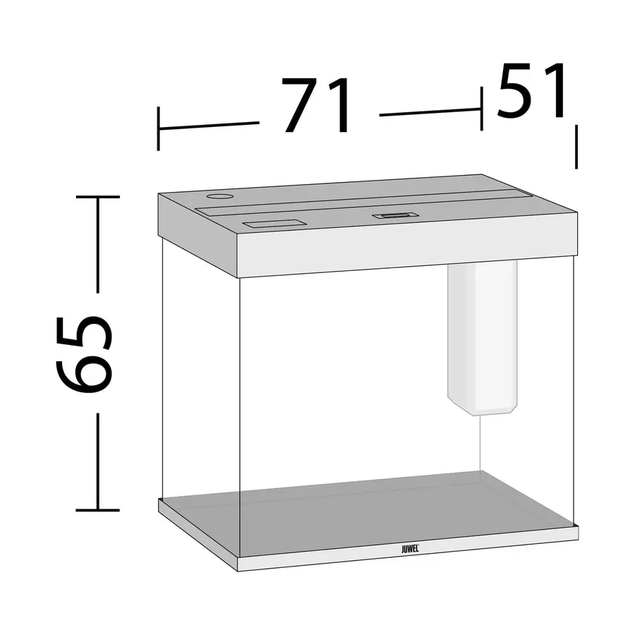 Lido 200 LED | 200L | 71 x 51 x 65CM Grijs