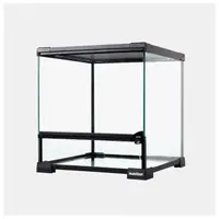 Glazen terrarium 30 x 30 x 32CM met voordeur en afneembaar gaasdeksel