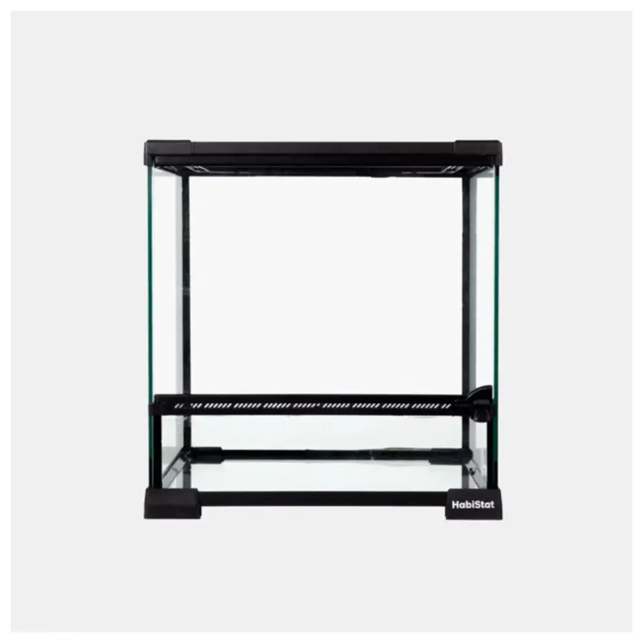 Glazen terrarium 30 x 30 x 32CM met voordeur en afneembaar gaasdeksel