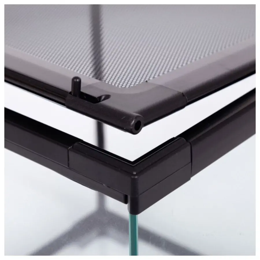 Glazen terrarium 30 x 30 x 32CM met voordeur en afneembaar gaasdeksel