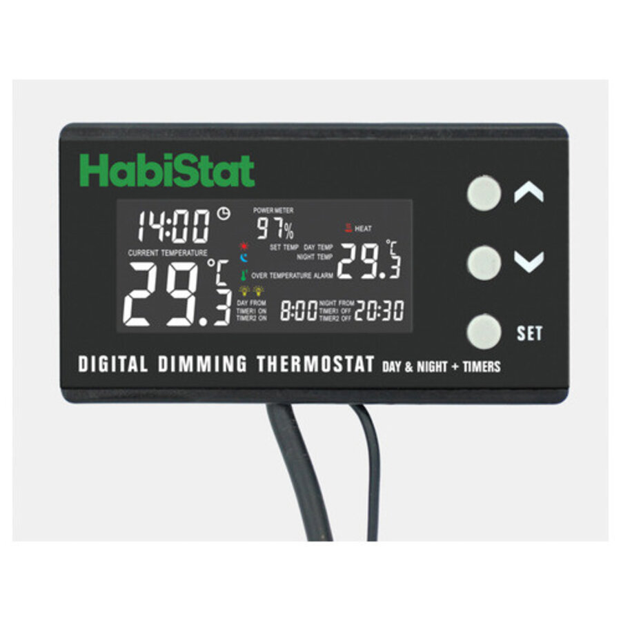Digitale dimthermostaat 600W dag|nacht | timerstopcontact | dual circuits | 0–50 °C