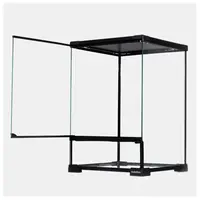 Glazen terrarium 30 x 30 x 45 cm voor reptielen met deur en afneembare bovenkant