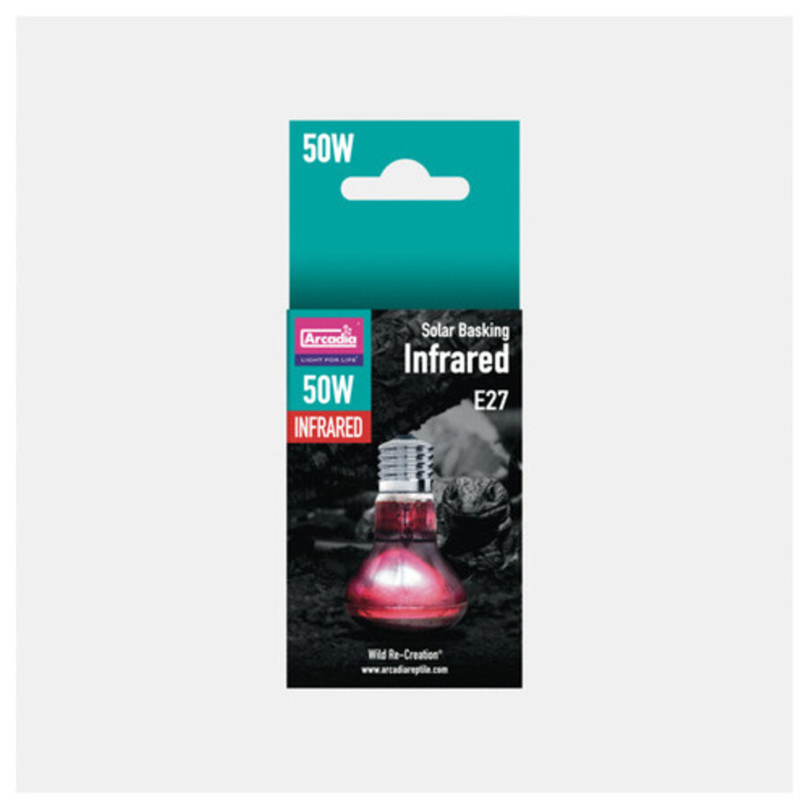 Infrarood warmtespot terrarium 50|75|100|150W voor schemer en nachtactieve reptielen