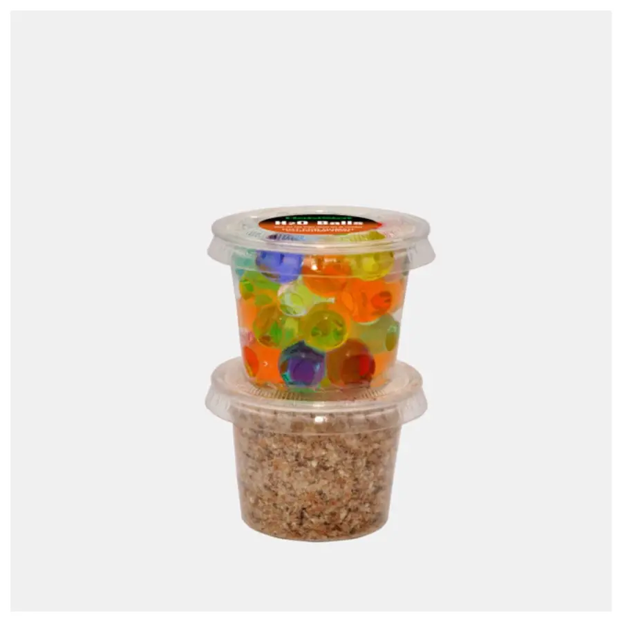 Levend voer verzorgingspakket voor voedseldieren | Insecta Shot 15 g + H2O Balls 20 g