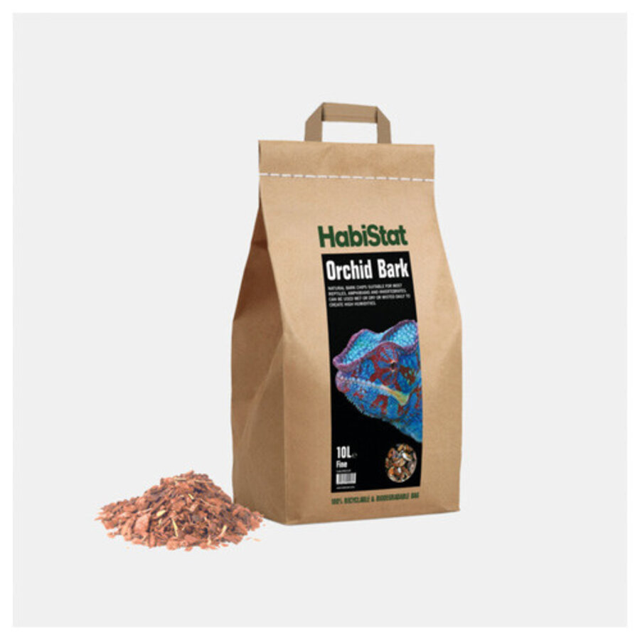 Orchideeën schors substraat fijn 10L voor reptielen en amfibieën