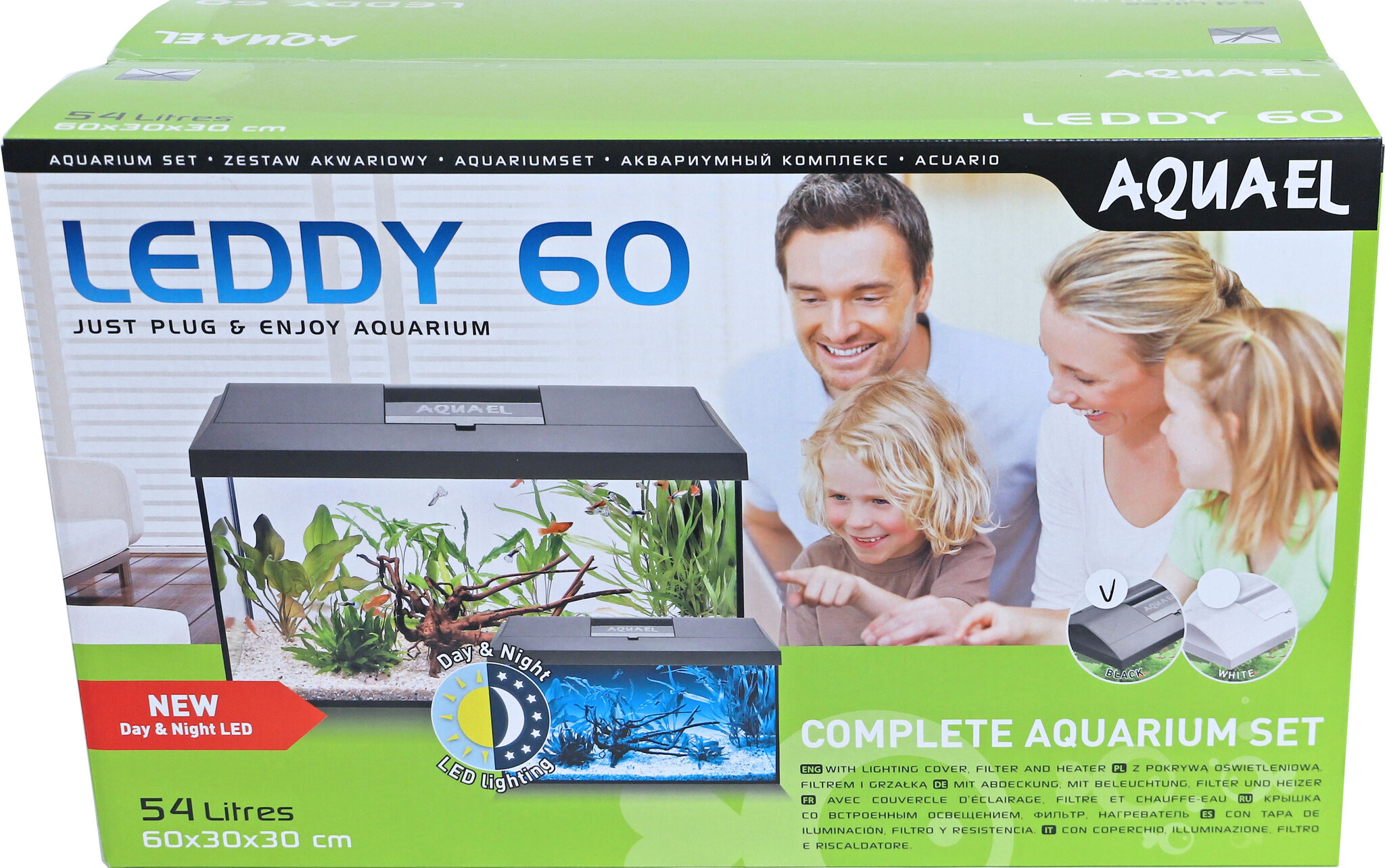 Aquael Aquarium Leddy 60 Day&Night Zwart