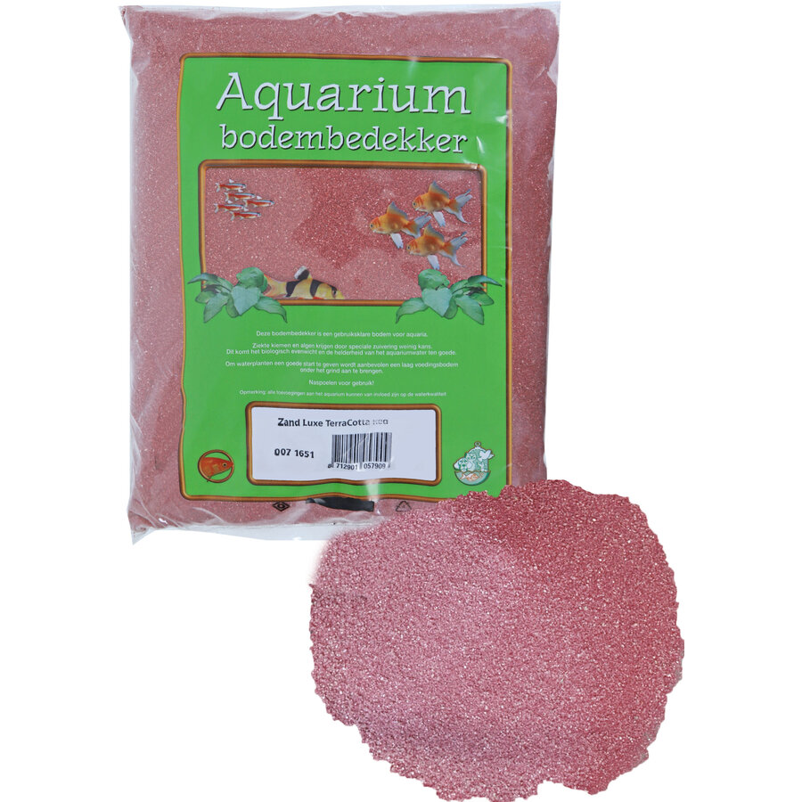Zand Luxe Terracotta Red | aquariumzand 4 kg | decoratieve bodembedekking
