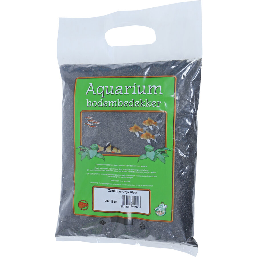Aquariumzand Luxe Onyx Black | zak 4 kg | decoratieve bodembedekking