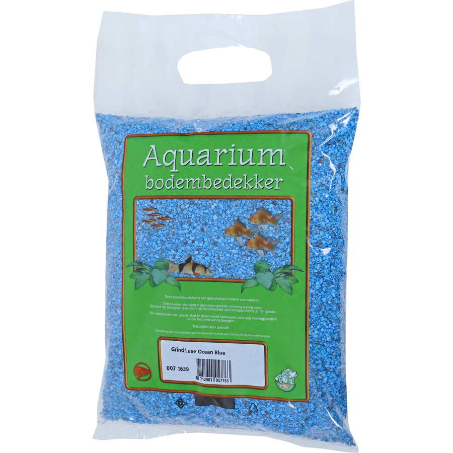 Aquariumgrind Luxe Ocean Blue | gewassen bodembedekking | zak 4 kg