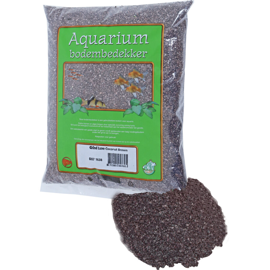 Aquarium grind Coconut Brown | luxe bodembedekking | zak 4 kg