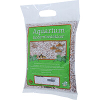 Aquariumgrind bruin/wit | gewassen bodembedekking | zak 7 kg