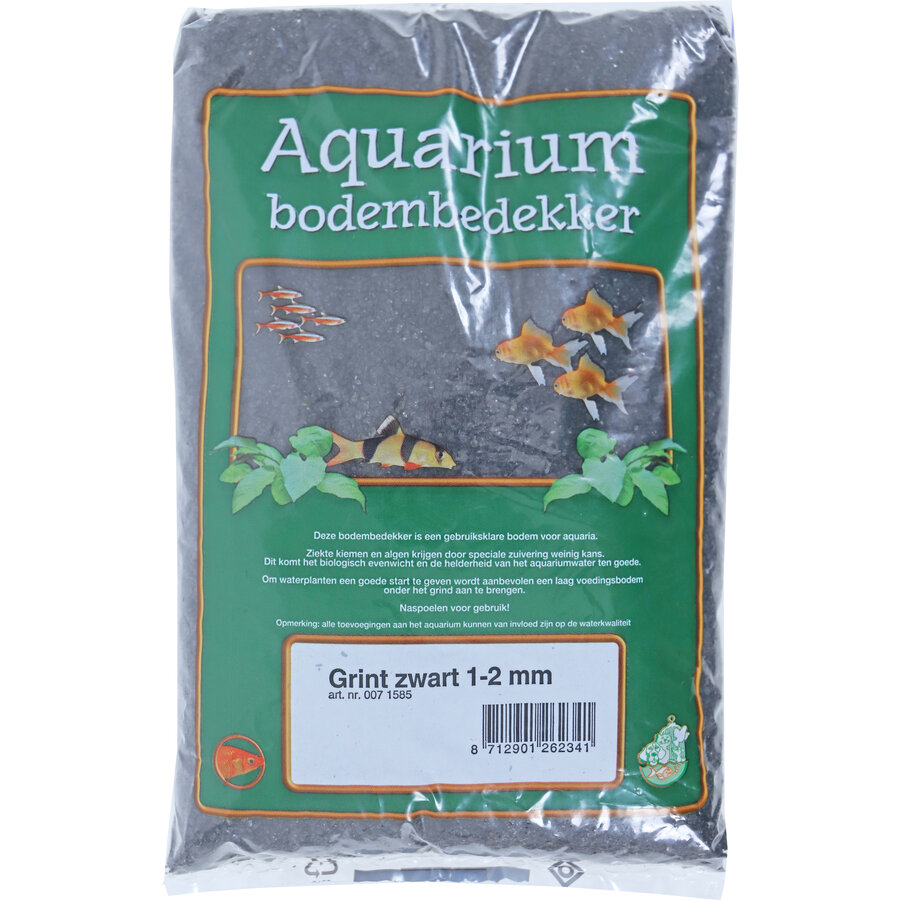 Grind edelsplit zwart voor aquarium | gewassen siergrind