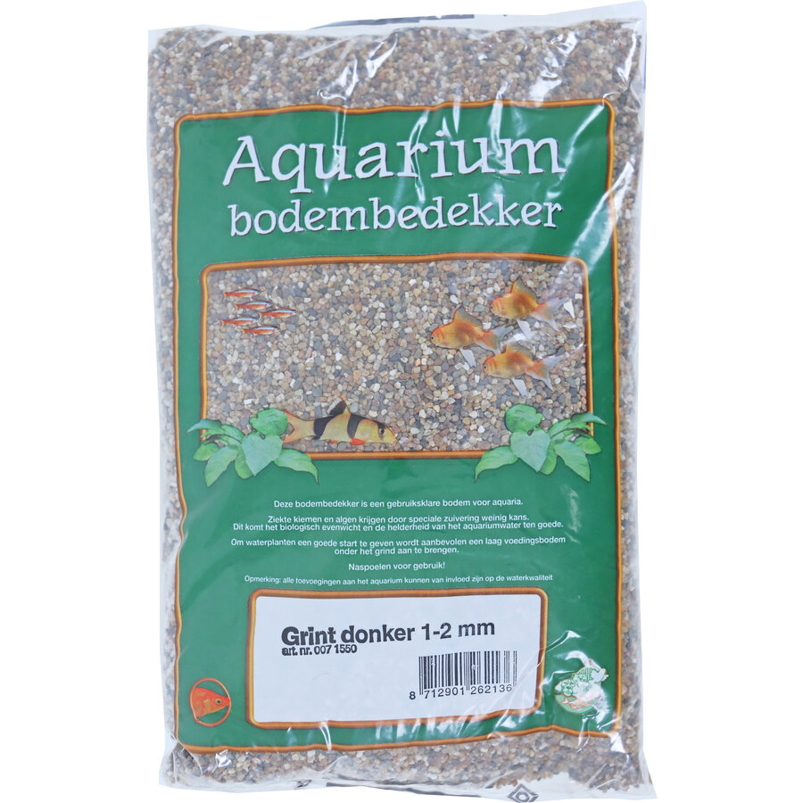 Aquariumgrind donker 1-2 mm | bodembedekking aquarium