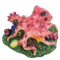 Octopus aquarium ornament roze | 10 cm | kleurrijke decoratie