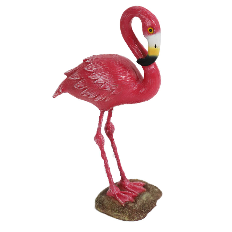 Flamingo aquarium ornament roze | 16 cm | polyresin decoratie