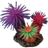Anemoon ornament met 3 anemonen en rots | Ø 8 cm