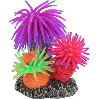 Anemoon ornament met 3 anemonen en rots | Ø 8 cm