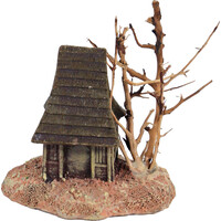 Huis Met Houten Boom 9CM