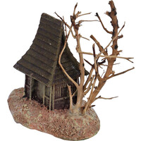 Huis Met Houten Boom 9CM