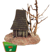 Huis Met Houten Boom 9CM