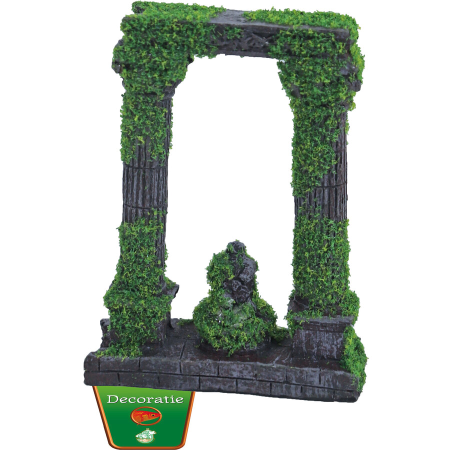 Ruine 2X Zuil + Beeld En Mos 12CM