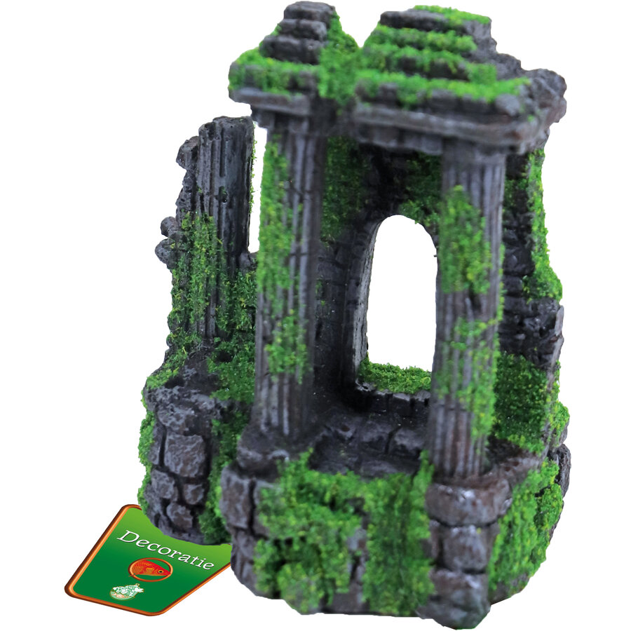 Ruine 3X Zuil + Poort En Mos 14CM