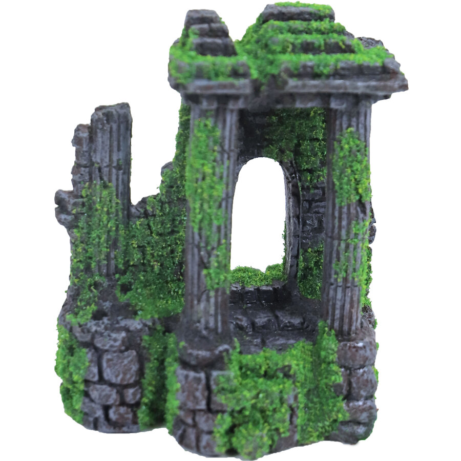 Ruine 3X Zuil + Poort En Mos 14CM